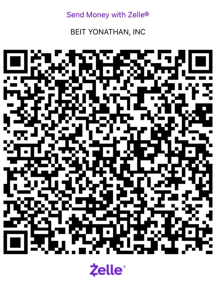 Official Zelle QR code for Beit Yonathan, Inc — scan to send money via Zelle